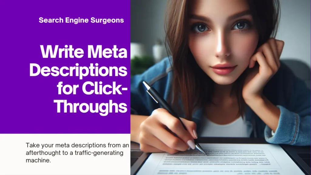 Write Meta Descriptions for Click-Throughs